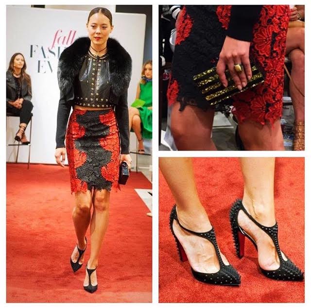 RosalineHampton's tweet photo. Glam evening look I styled for the Neiman Marcus show @aliceandolivia skirt/top, Edie Parker clutch, @LouboutinWorld https://t.co/hdnh20mjwe