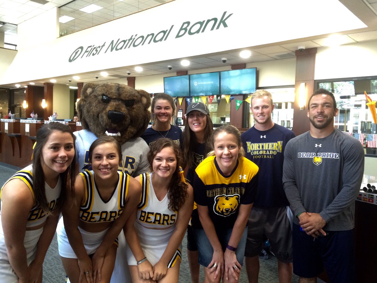UNC_Bears's tweet photo. Our crew is out at @FNBOmaha getting fans excited for #BearsBash this Saturday at noon! #GoUNCBears https://t.co/rF1q2BBEsx