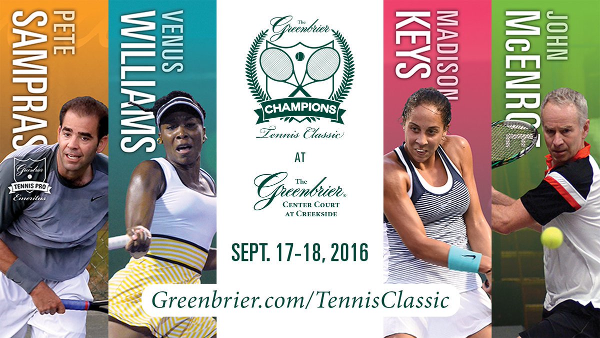 The_Greenbrier's tweet photo. Don't miss @Venuseswilliams on September 17th and 18th at America's Resort! https://t.co/Sv69FLq4xw https://t.co/cgVmqEPa2k