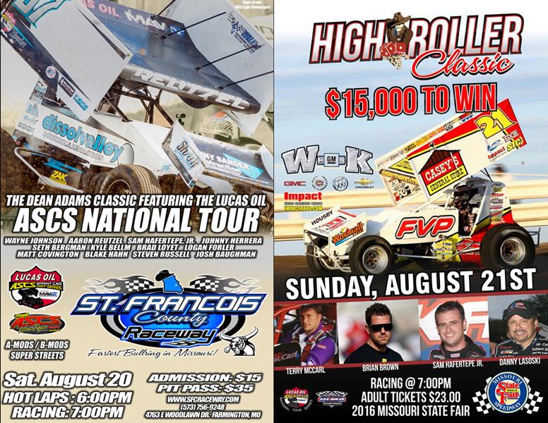 Two nights in the "Show Me State" are on tap this Saturday and Sunday. Get more info at ascsracing.com.