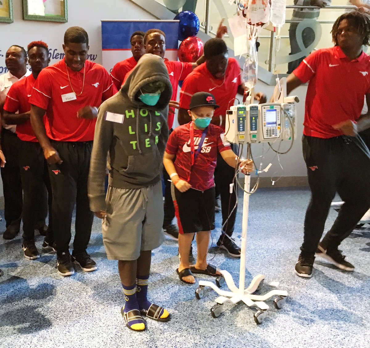 . <a href="/SMU_Football/">Bill "Boss Hogg" Armstrong</a> visited our patients today for an afternoon full of fun and plenty of dancing!