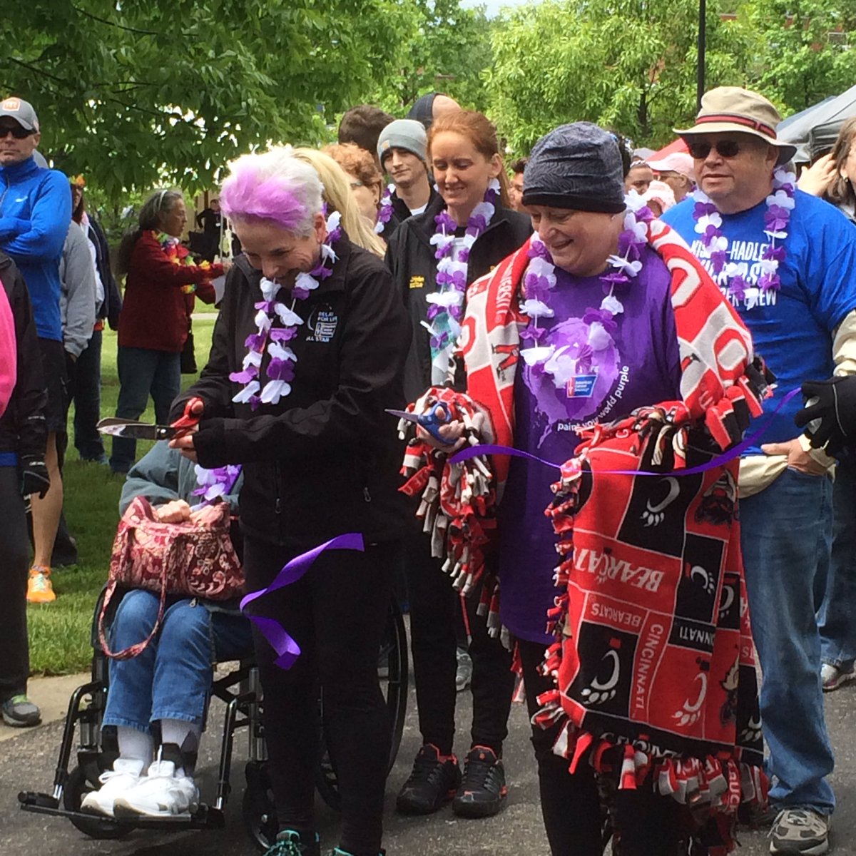 PhiKapThetaOSU's tweet image. We raised hundreds of dollars and a Phi Kap mom got to cut the ribbon at the Relay for Life! #KickCancersAss