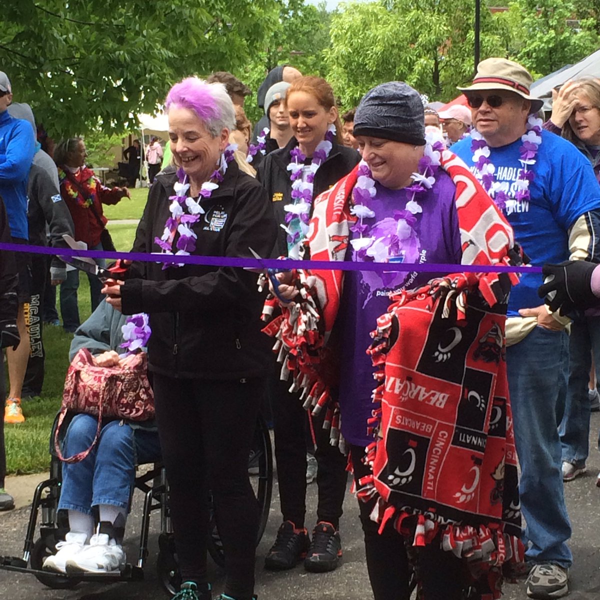 PhiKapThetaOSU's tweet image. We raised hundreds of dollars and a Phi Kap mom got to cut the ribbon at the Relay for Life! #KickCancersAss