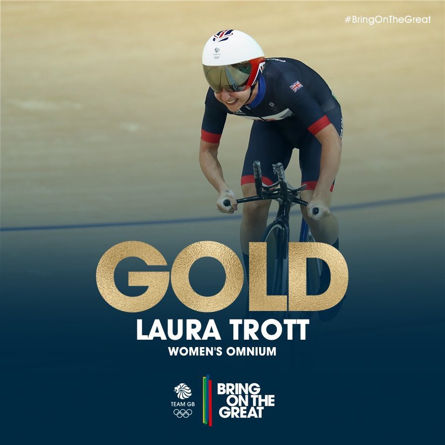 lauramcf5's tweet photo. Yes! Never looked in doubt #TeamGB #LauraTrott 🇬🇧🏅🏅🏅🏅🚴 https://t.co/arpRzfYL7V