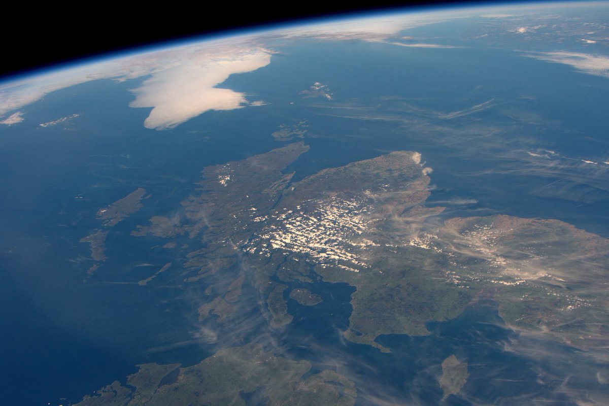 We had a great view of Scotland today…very rare to not be covered with clouds.