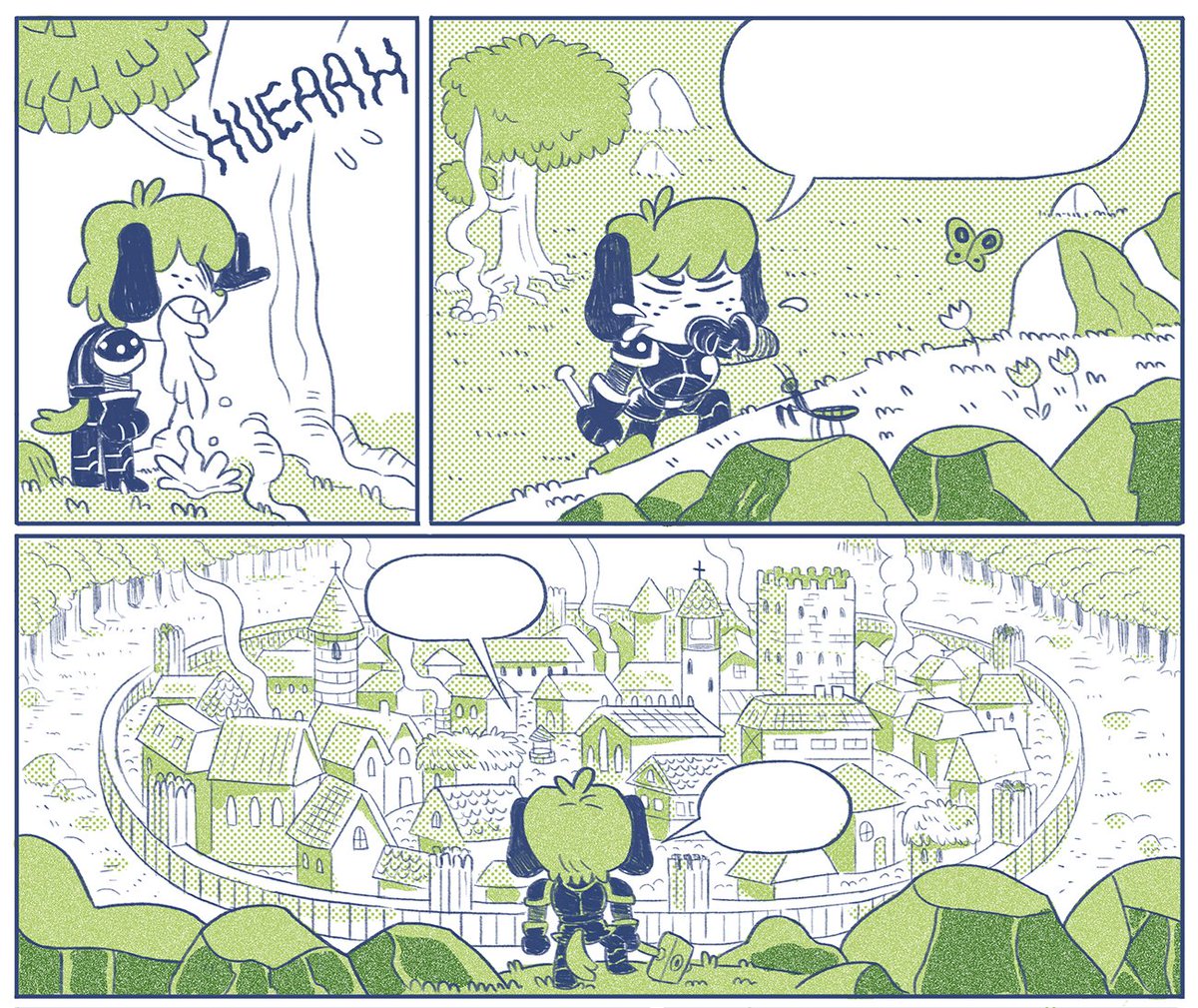 Small previews from a comic I've been working on during my free time, soon to be released! (O v - )