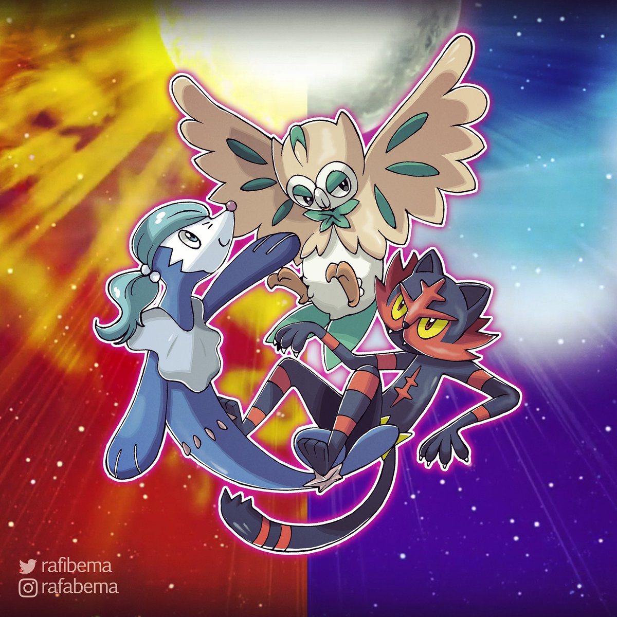 Rafabema On Twitter Alola Starters Evolutions Pokemonsunmoon