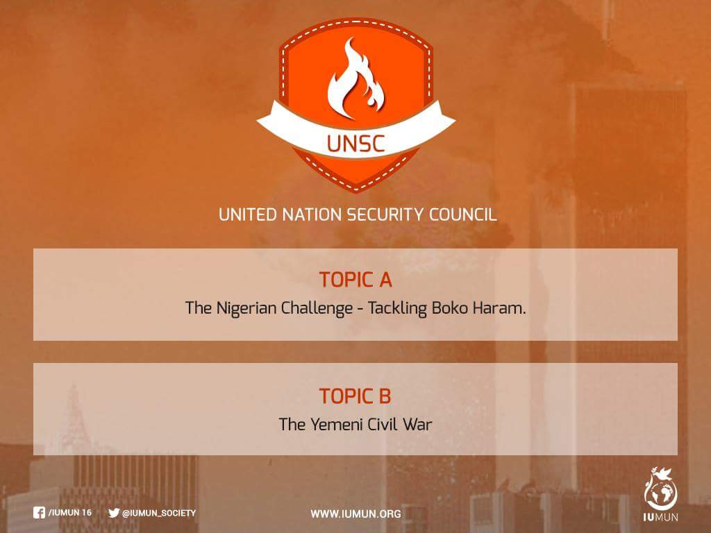 IUMUN16's tweet photo. COMMITTEE TOPICS #IUMUN16 https://t.co/aB5fLwoty9 https://t.co/d1G9m8v5YU