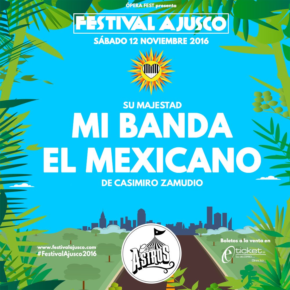 TheWMP's tweet photo. El @festivalajusco anuncia su primera banda confirmada y el cambio de sede a la @CarpaAstrosMx.
¿Les gustó o no? 🤔🤔 https://t.co/Th403JBDQ3