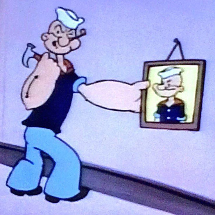 CartoonClubCC's tweet photo. #popeye #sailor #selfportrait #selfie #decorating #spinach #wellblowmedown #cartoonclubcc https://t.co/w4acNUTpuY https://t.co/U4eHVCIhlo