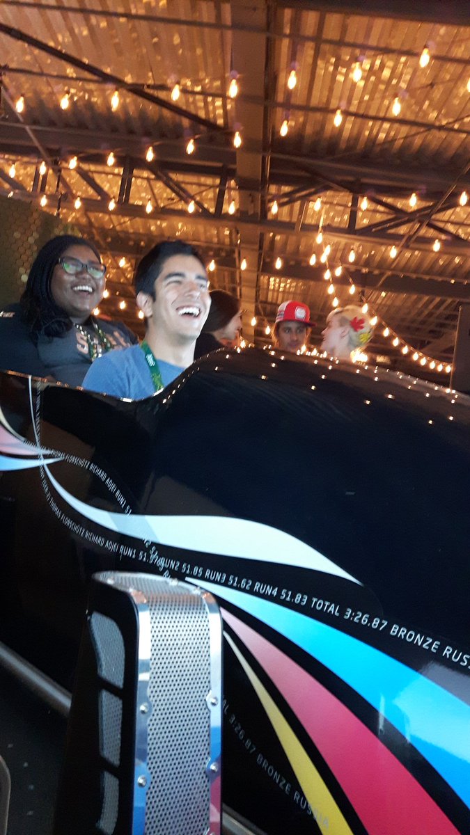 Cam_Galindo's tweet photo. I got to ride the bobsleigh simulator tonight @ Canada House at #Rio2016 #CanadaRox @RmdOlympicExp https://t.co/fOsuOY8ilX