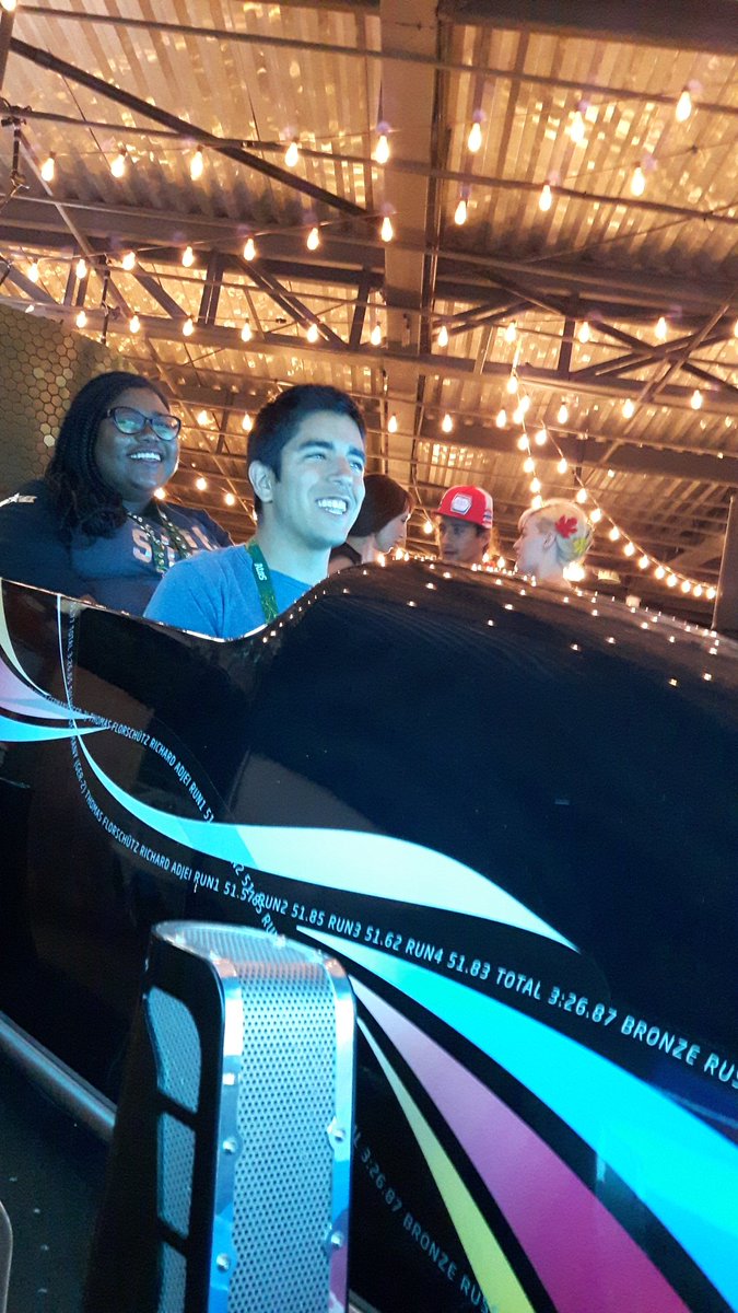 Cam_Galindo's tweet photo. I got to ride the bobsleigh simulator tonight @ Canada House at #Rio2016 #CanadaRox @RmdOlympicExp https://t.co/fOsuOY8ilX
