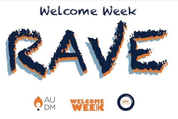 Welcome Week, AUDM, and UPC present to you this year's RAVE! Thursday from 7-9 in the student center ballroom!