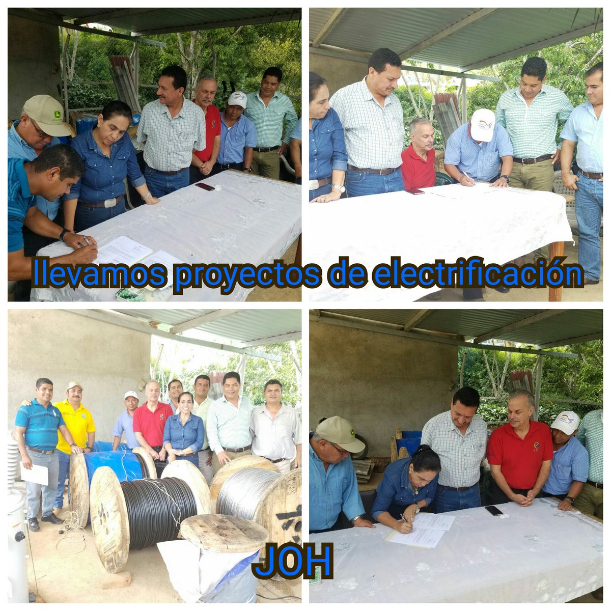 walterchavezCN's tweet photo. Firma convenio Alcaldia El Paraiso #GIZ-#ENDEV #AHPROCAFE para electrificacion en 3 aldeas gracias @JuanOrlandoH https://t.co/QMPw1lrg4N