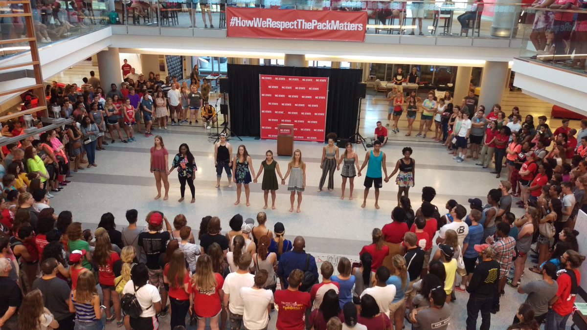 jholli99's tweet photo. So proud of our @NCStateSG student leaders because YES #howwerespectthepackmatters https://t.co/AoyNCZ6CZ2