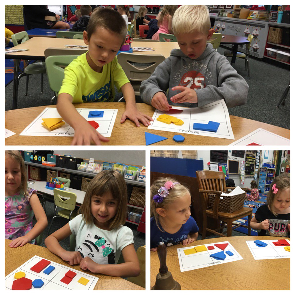MrsCoffmanSES's tweet photo. We ❤️ sorting attribute blocks! #handsonmath 👍🙂 https://t.co/VXbol4f0V0