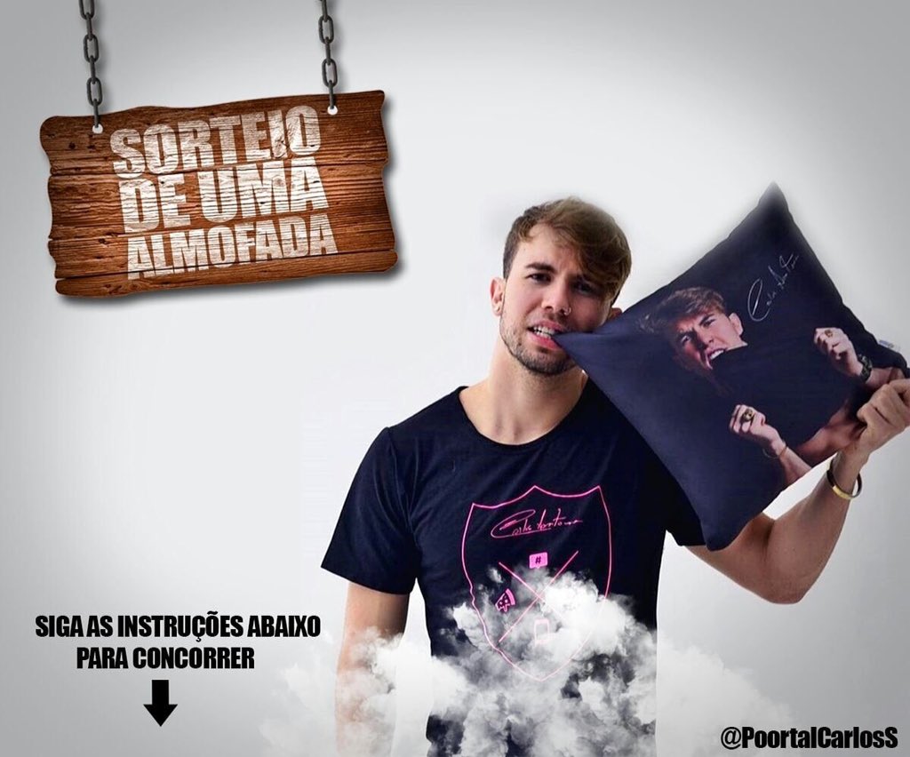 DeesireeMarques's tweet photo. "Estou participando do sorteio de aniversário do @PoortalCarlosS e gostaria de ganhar a almofada do Carlos Store" https://t.co/q5T89eyJzU