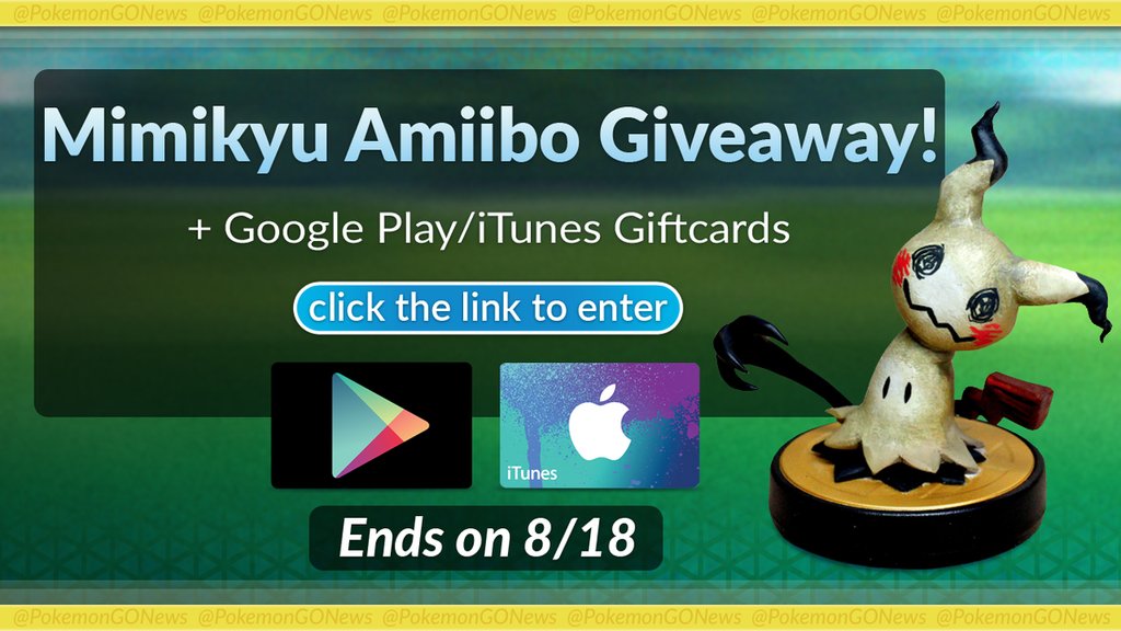 PokemonGoNews's tweet photo. 2 Days left to enter our Mimikyu #CustomAmiibo + Giftcard #Giveaway! →https://t.co/1apezilqkx https://t.co/43PBA4GkAz