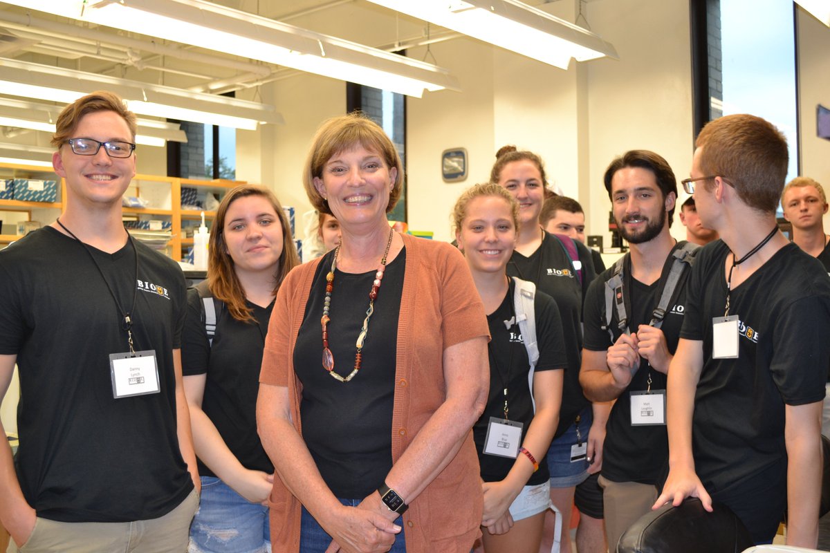 MUBiome's tweet photo. Some #BIOME2016 students toured Dr. Eggert's lab yesterday (pictured) and all heard her research presentation today! https://t.co/ovFBQSQhp8