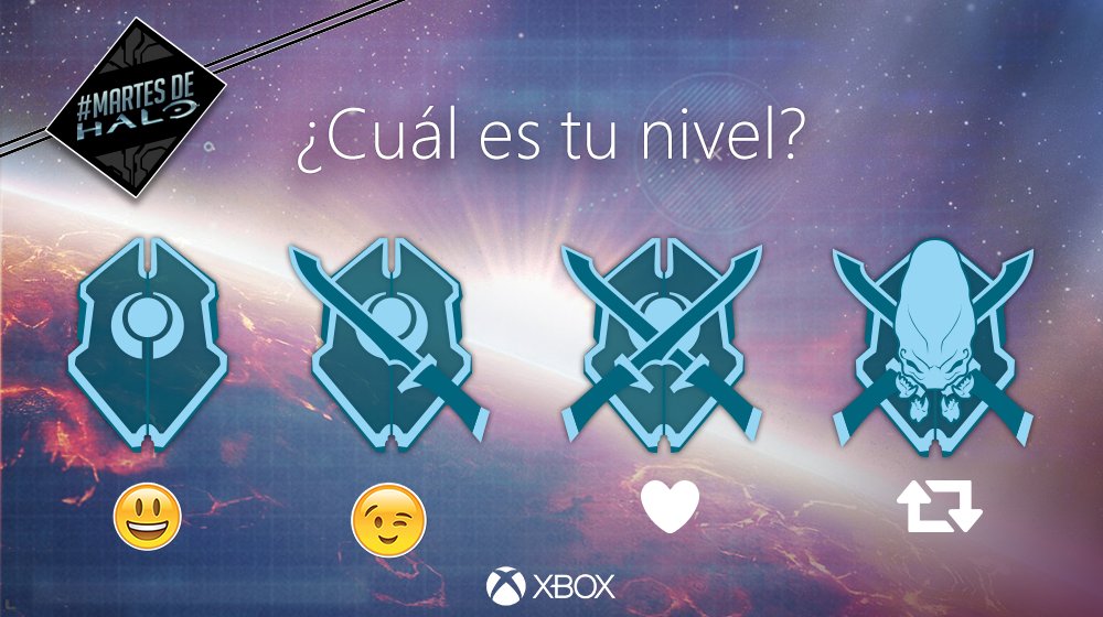 XBOXMexico's tweet photo. ¿Muy bueno en Halo? Dinos qué insignia te corresponde. #MartesdeHalo https://t.co/OlvXf106i1
