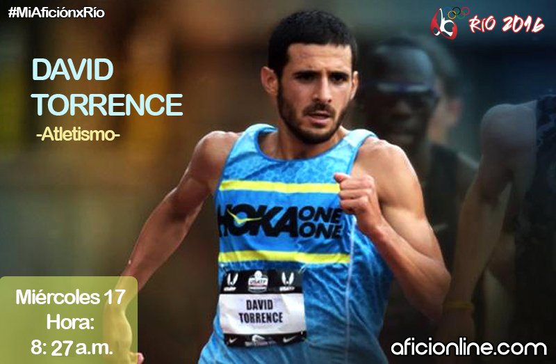 Aficionlinecom's tweet image. #Atletismo 
#DavidTorrence competirá por la bicolor mañana a las 8:27 a.m. en los 5.000 metros planos de #Río2016