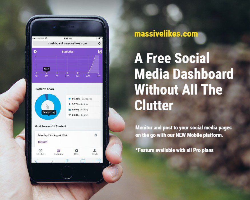massivelikes's tweet photo. Check out our new Mobile platform. Now you can post to your social pages on the go - #socialmediamarketing https://t.co/qLDaxzsQdL