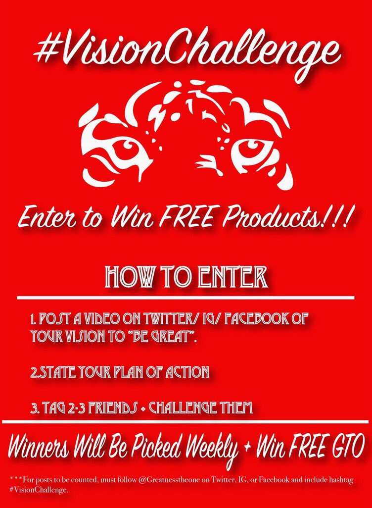 GreatnessTheOne's tweet image. Still going strong with the #VisionChallenge make sure to submit yours for a chance to win free clothes