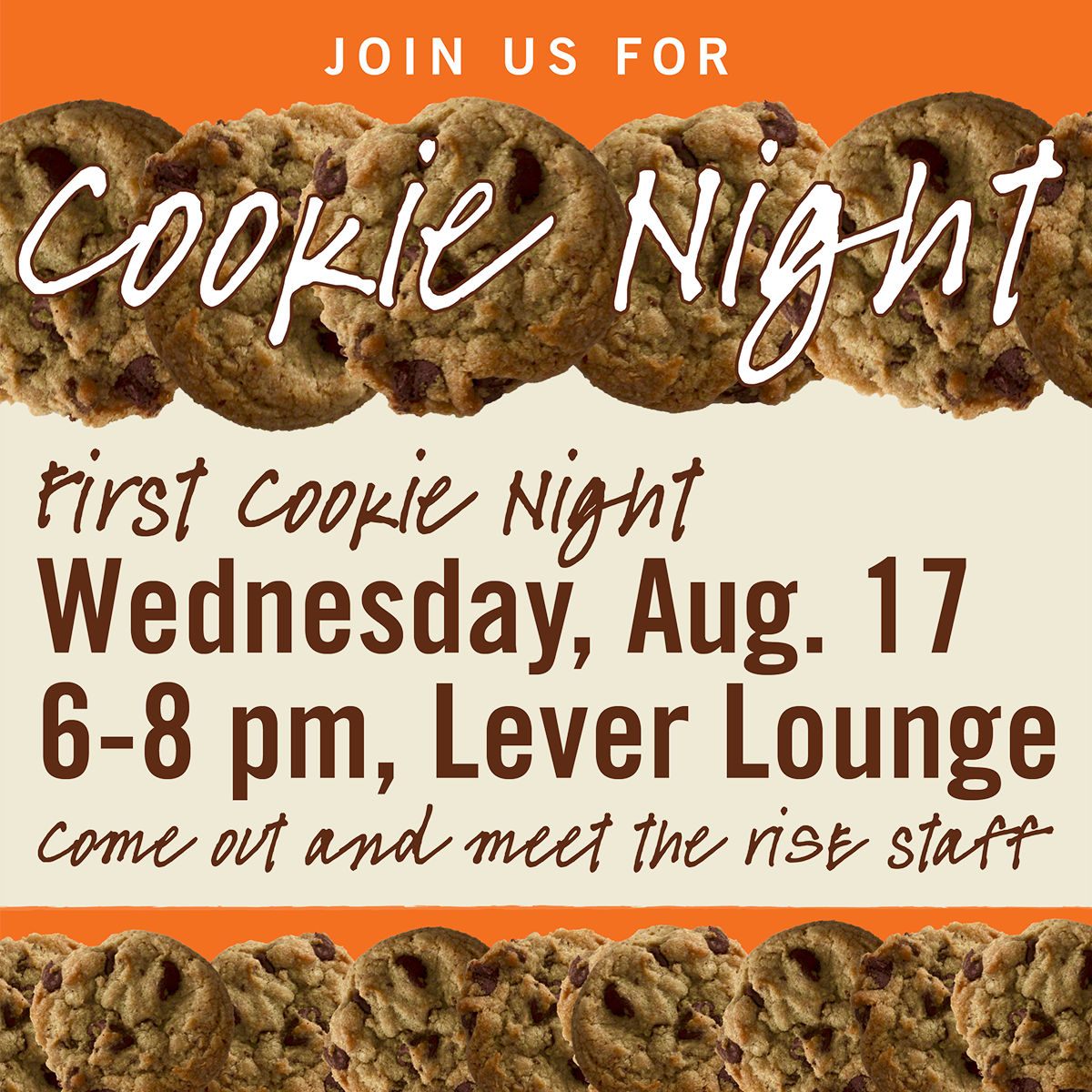 ClemsonRiSE's tweet photo. Don't forget to join us for some homemade cookies! See picture for Details! #ClemsonRiSE https://t.co/nG46b1x8Vj