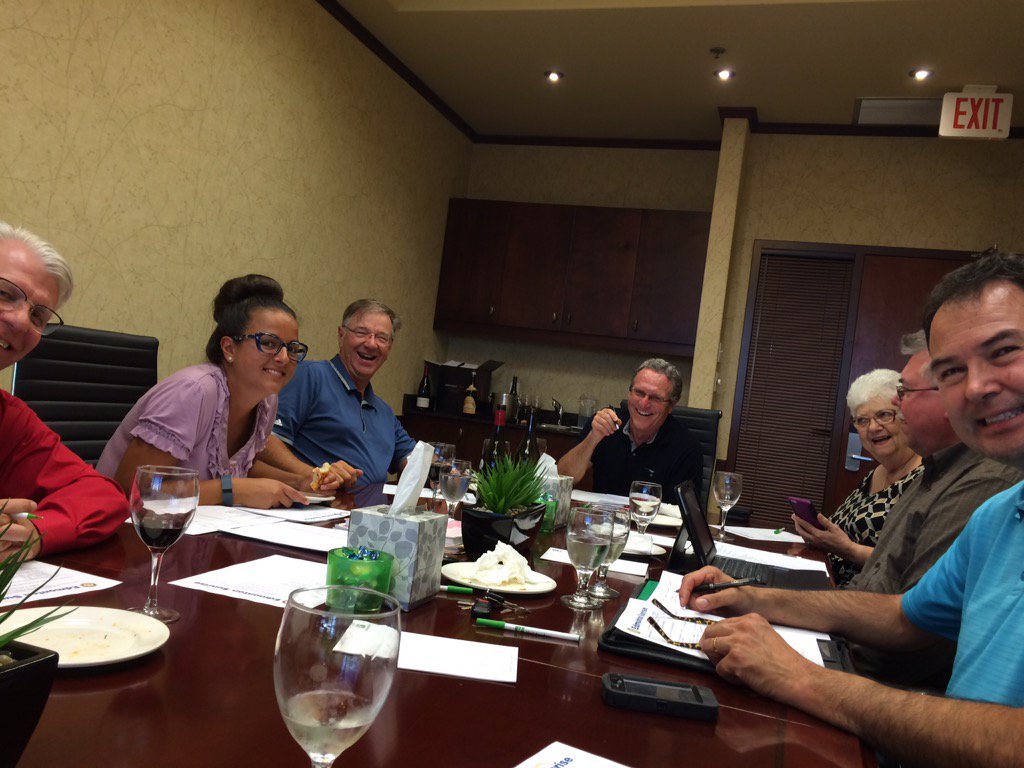 EdmRotary's tweet photo. Our board making waves and building community while enjoying wine and pizza @RotaryES #yeg #bearotarian https://t.co/fRlqUP9Ofd