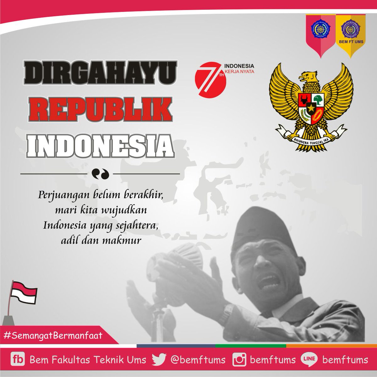 BEMFTUMS's tweet photo. Merdeka... Merdeka... Merdeka
#bemftums #semangatbermanfaat #HUT_RI
#17agustus
#mahasiswa_ums
#merdeka https://t.co/R3kcwPl6Ae