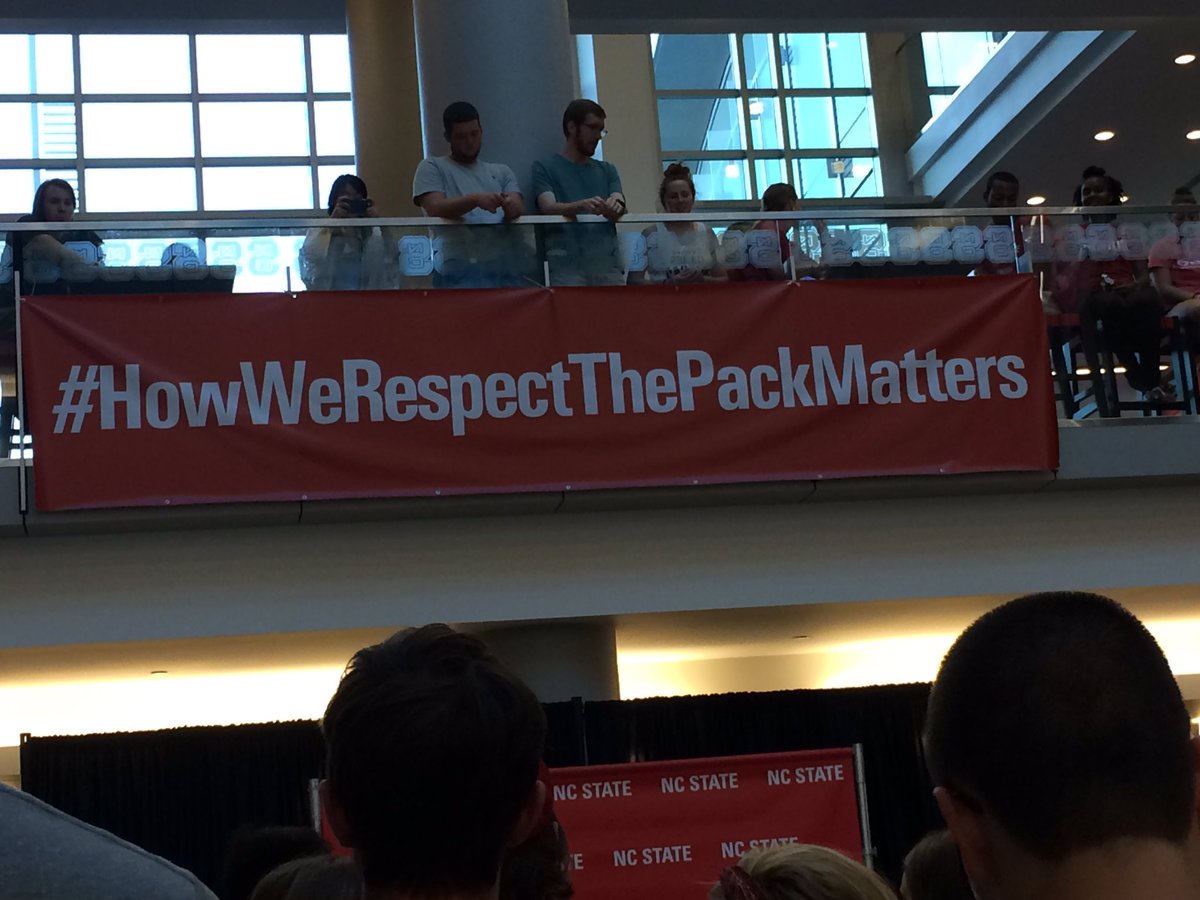 NCStateDance's tweet photo. Honored that PDP was invited to perform at #respectthepack. Amazing start to the school year! "You are enough" https://t.co/95ltmYiXcP