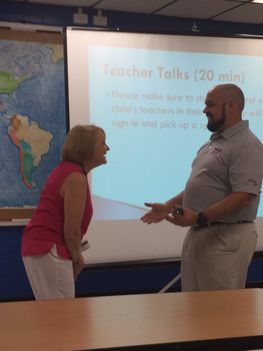 dr_rmyers's tweet photo. This is what it looks like when a former student says hello and has their own child at HBMS #HBMSHawks #msftschool https://t.co/cYLq0jSsj5