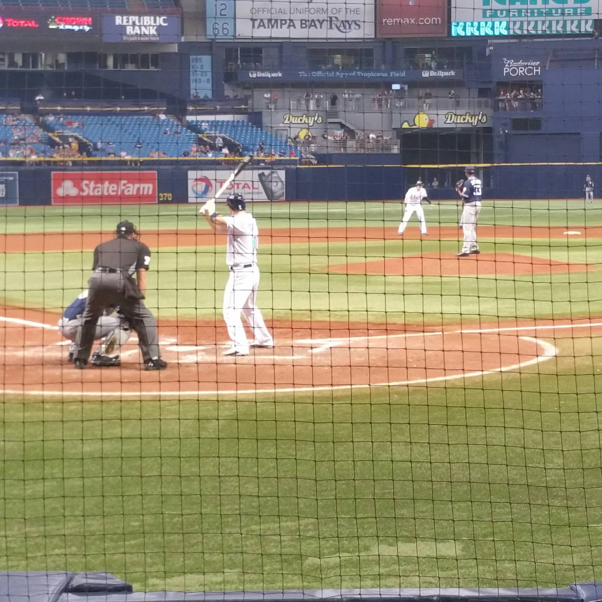 MichaelM3333's tweet photo. Can't get much better seats than this. Great food and Rays up 5-0.  @TropicanaField) https://t.co/rsX5Vkw82N https://t.co/DflxxRH9ZK