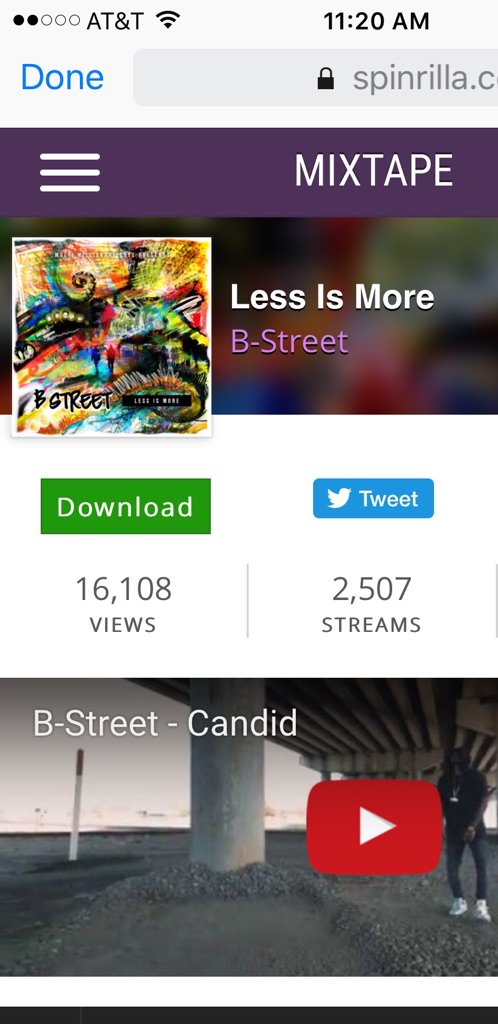 BstreetMMB's tweet image. @missmulatto247 It's startin to go viral "Less Is More" spnr.la/mwaSBlUM 🔥