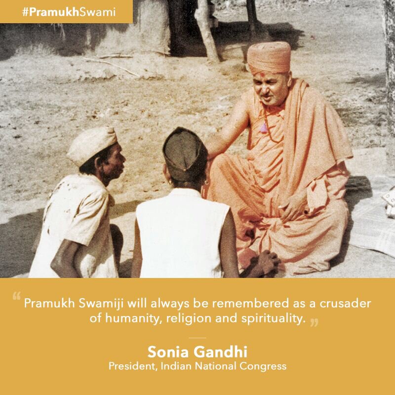 patel_dhruwal's tweet photo. @SoniaGandhiG 

#PramukhSwami https://t.co/iYYR4dv3za