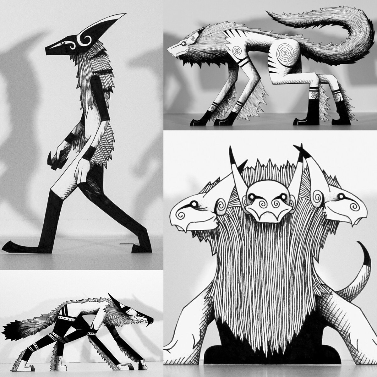 kennyharrisart's tweet photo. #dogs #anubis #egypt #fenrir #norse #shunkawarakin #ioway #cerberus #greek #dogofhell #art #drawing #mythology https://t.co/rnFFGkesMB