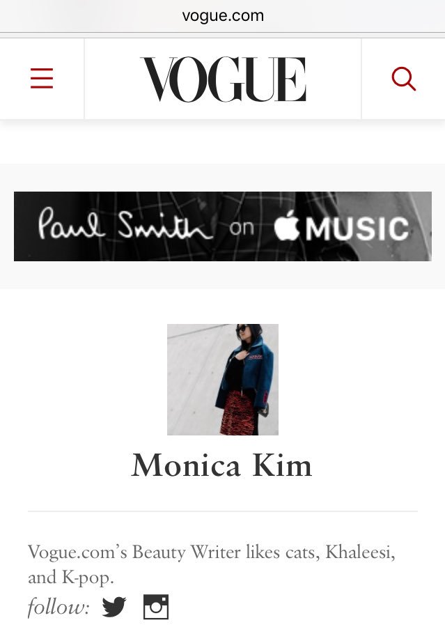 Dont_Bother__me's tweet photo. Monica Kim เป็น Beauty writer ของ Vogue /สิก้ารู้จักคนในวงการแฟชั่นแล้วก็ความงามเยอะเหมือนกันนะซึ่งมันดีต่องานที่ทำ https://t.co/1vuGv02WKF