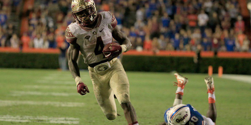 PFF_College's tweet photo. Against Power 5 competition, FSU's Dalvin Cook posted a 117.1 Elusive Rating, best in the nation last year. https://t.co/6ltRa4YirN