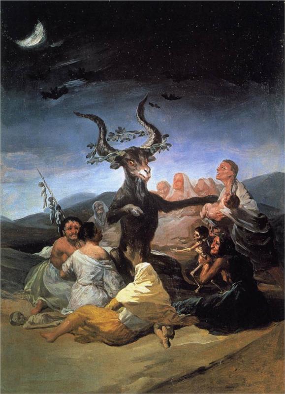 arteaIdia's tweet photo. "Brujas sábado" (1789), Goya (España) - Romanticismo https://t.co/tW9QfTP9Tv