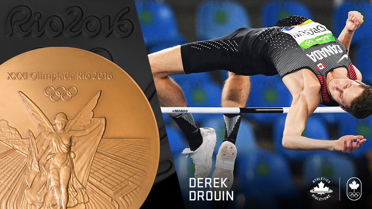 Equipe_Canada's tweet photo. .@ddrouin10 couvert d'OR à #Rio2016 grâce à un saut de 2,38 m.

-> https://t.co/Oj79zqC8Um | #ÉquipeCanada https://t.co/F9F1GMHR4s