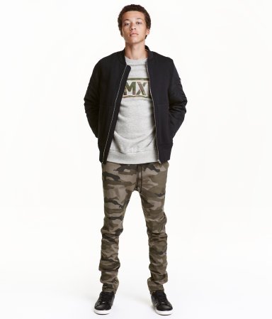 h&m camouflage joggers