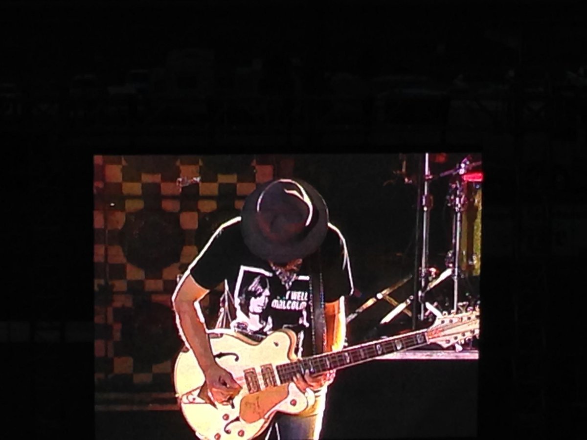 Acdckcnut's tweet photo. Friend at Cheap Trick show , bassist wearing get well Mal shirt. @cheaptrick @acdc @ACDCfansnet @tompetersson #clasd https://t.co/PiNYAG4l7W