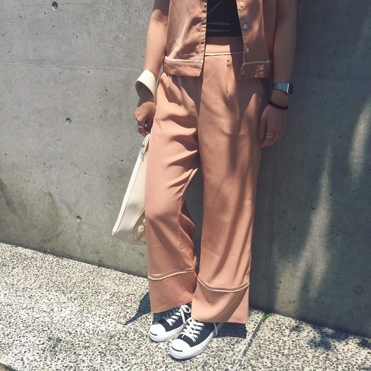 _goocy_'s tweet photo. 【最終日80%OFFアイテム】

パイピングパンツ
¥8,800+tax→¥1,760+tax

こちらもラスト1点となっております！
お早めにお越しくださいませ。 https://t.co/i9QNZUoRBs
