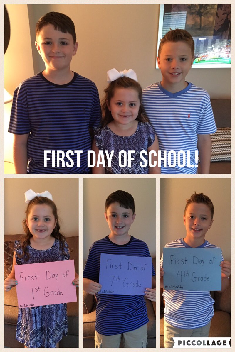 KelleMartin3c's tweet photo. First day of school for my babies. #A1firstday https://t.co/CHjW2p1yoV