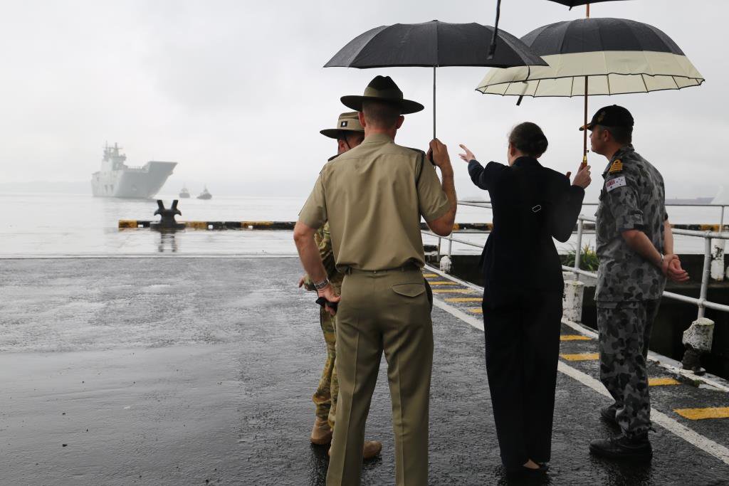 dfat's tweet photo. Fiji welcomes #HMASCanberra back. After #RIMPAC2016 off Hawaii coast #YourADF stops in #Fiji 6mths after #TCWinston https://t.co/f7Tq6GwJwB