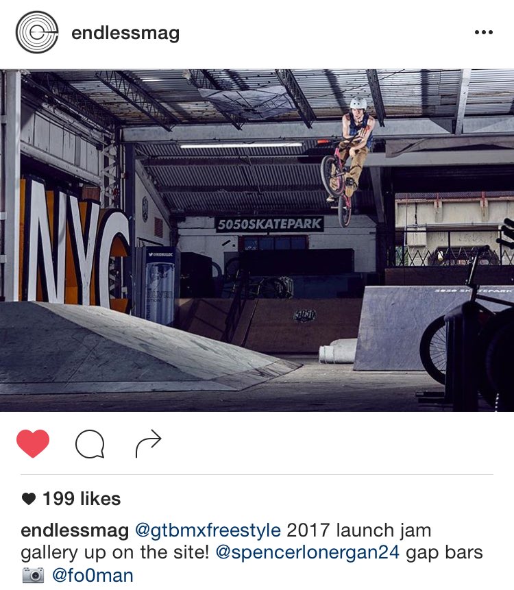 <a href="/EndlessMag/">Endless mag</a> photo of Spencer Lonergan gap #barspin <a href="/fo0man/">✴</a> <a href="/gtbmxfreestyle/">GT BMX Freestyle</a>