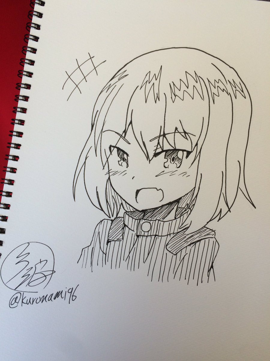 さかげんさんにて、スケブにカチューシャ描かせていただきました! 