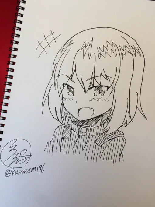 さかげんさんにて、スケブにカチューシャ描かせていただきました! 