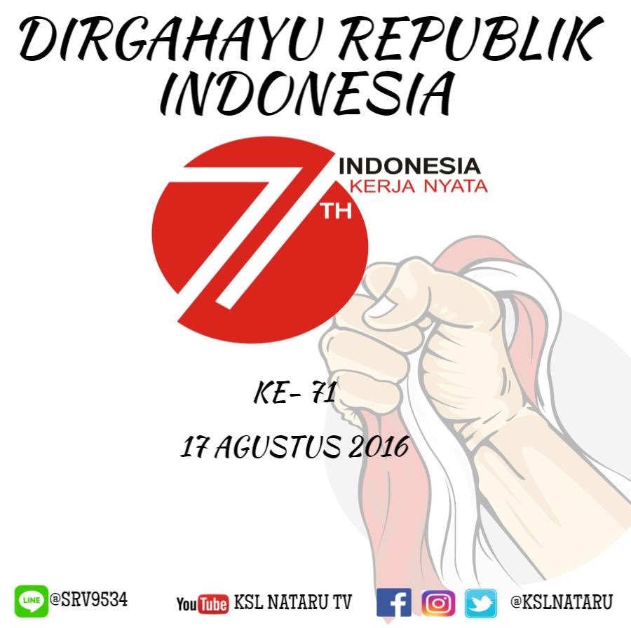 KSLnataru's tweet photo. Kami Kelompok Studi Lingkungan Buana Kalpataru mengucapkan selamat hari kemerdekaan Indonesia yang ke-71 tahun. https://t.co/ivfyJ8ELuh