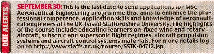 Lisa Blenkinsop (@blenkinsopl) on Twitter photo Coverage in DNA Mumbai + Mail Today Delhi for #Aeronauticalengineering <a href="/MartinFiddler/">Martin Fiddler</a> <a href="/AeroStaffs/">Staffs Aeronautics</a> #staffsinindia Coverage in DNA Mumbai + Mail Today Delhi for #Aeronauticalengineering <a href="/MartinFiddler/">Martin Fiddler</a> <a href="/AeroStaffs/">Staffs Aeronautics</a> #staffsinindia